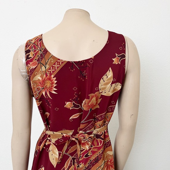 Vintage Red and Orange Maxi Dress - Picture 5 of 10